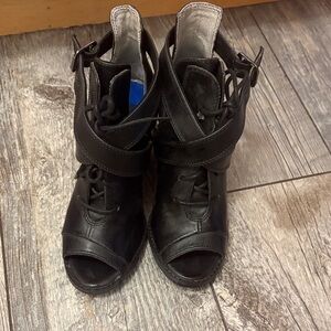 BC Footwear Black Heeled Boots